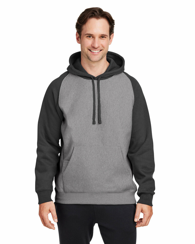 team 365 tt96cb unisex zone hydrosport™ heavyweight colorblock hooded sweatshirt Front Fullsize