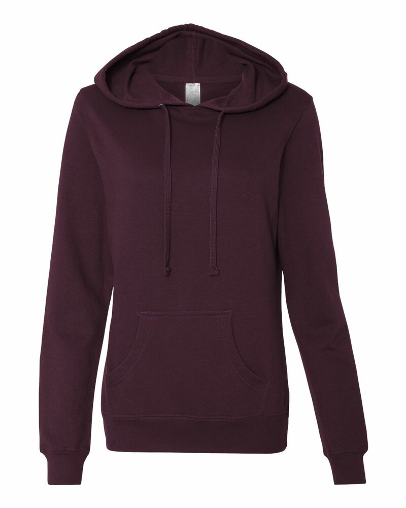 independent trading co. ss650 juniors’ heavenly fleece lightweight hooded sweatshirt Front Fullsize