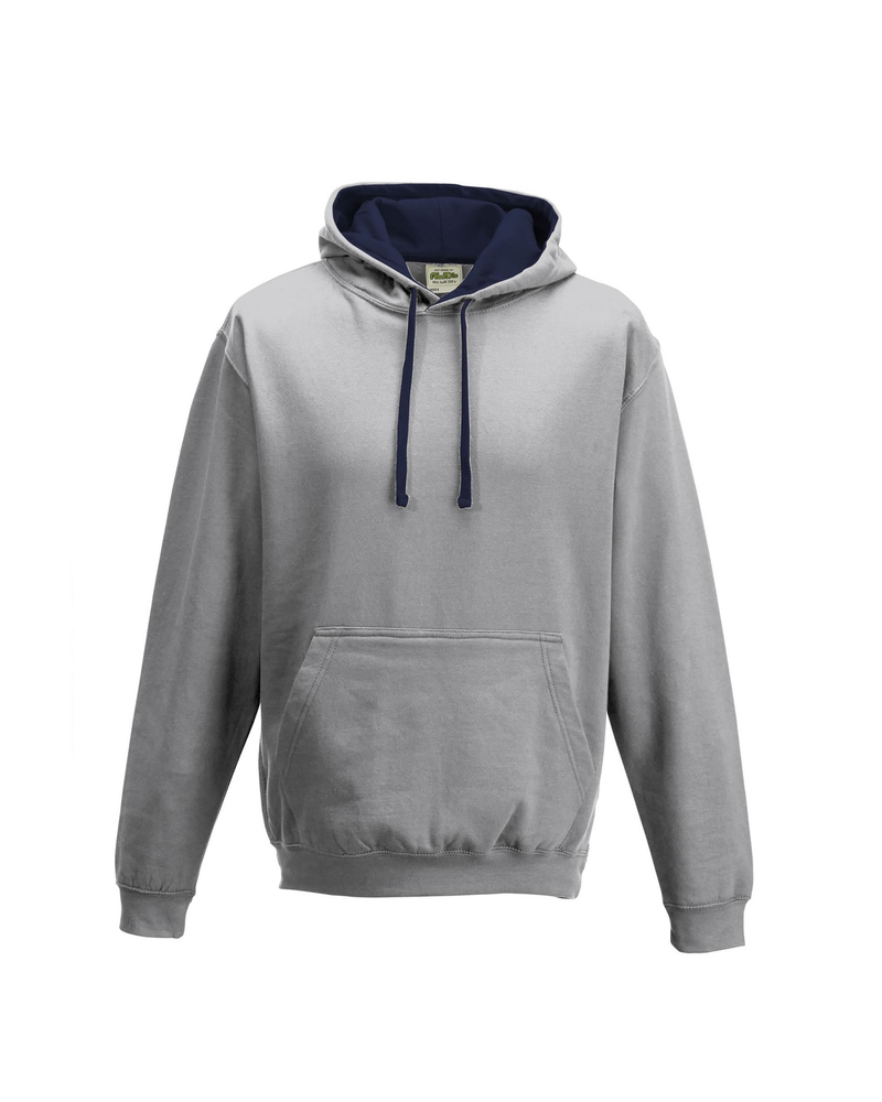 Just Hoods By AWDis JHA003 Adult 80/20 Midweight Varsity Contrast Hooded Sweatshirt Front Fullsize"