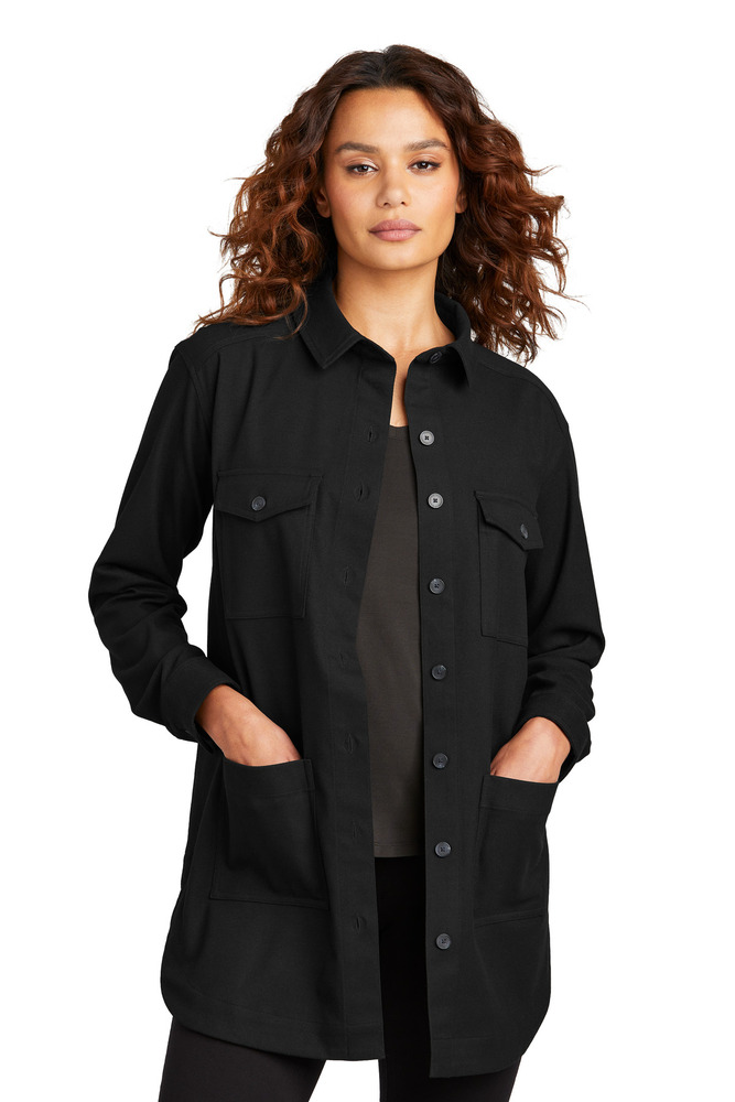 mercer+mettle mm2021 women's long sleeve twill overshirt Front Fullsize