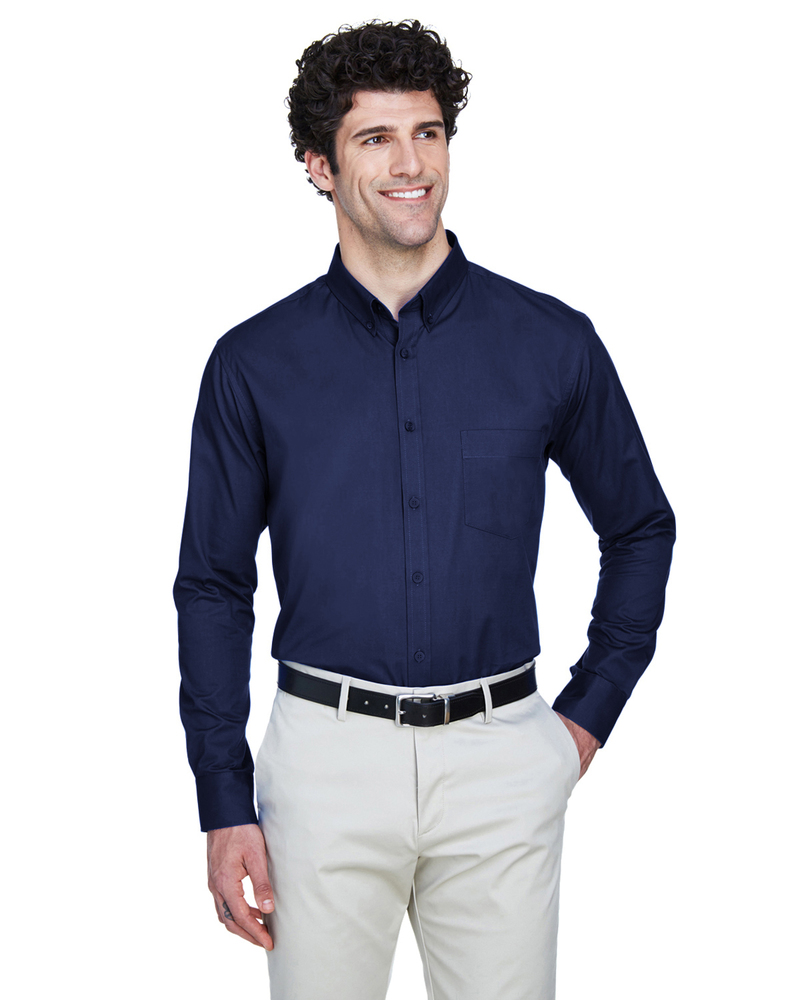 CORE365 88193T Men's Tall Operate Long-Sleeve Twill Shirt Front Fullsize"
