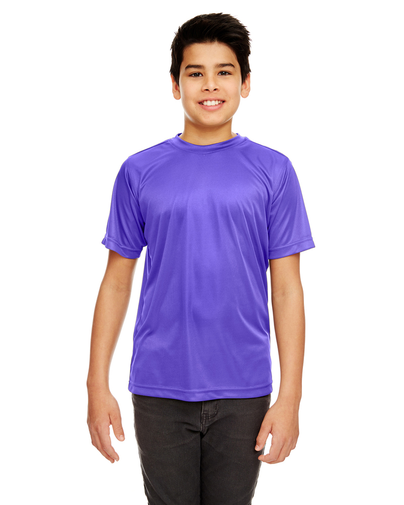 UltraClub 8420Y Youth Cool & Dry Sport Performance Interlock T-Shirt Front Fullsize"