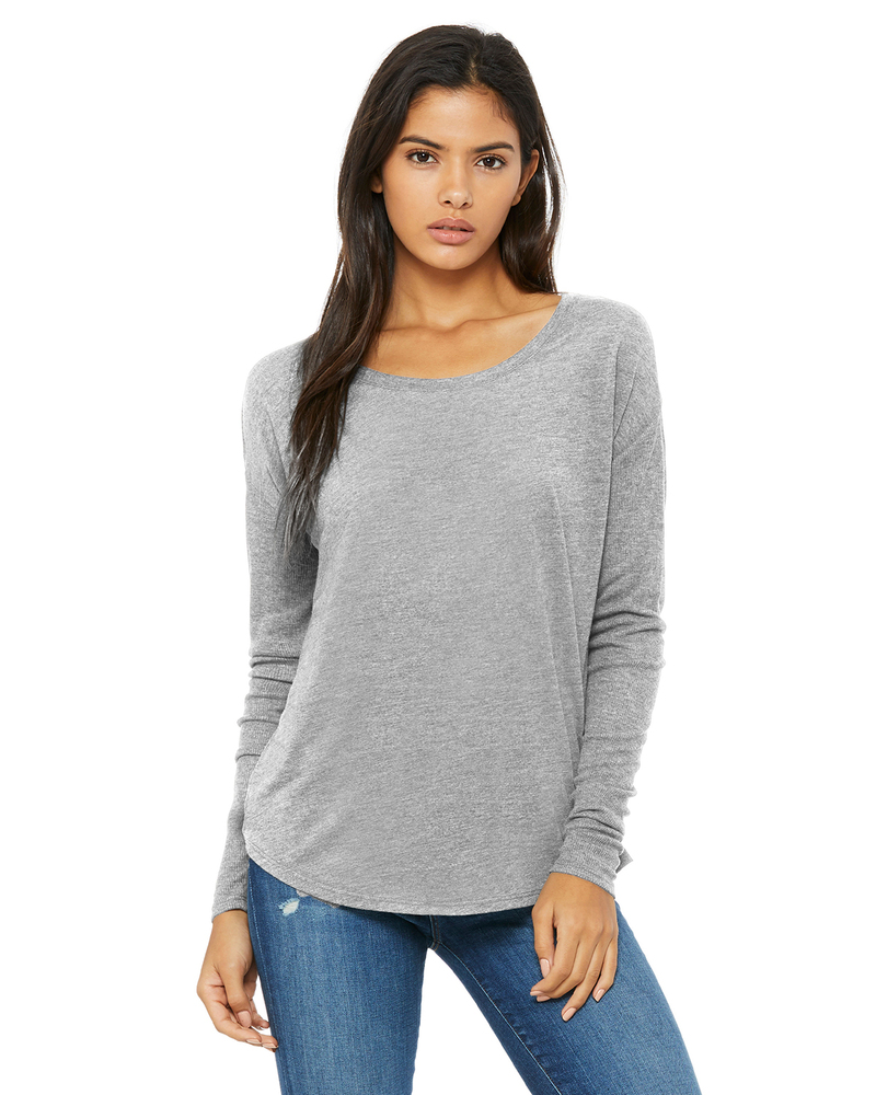 Bella + Canvas 8852 | Ladies' Flowy Long-Sleeve T-Shirt with 2x1 ...