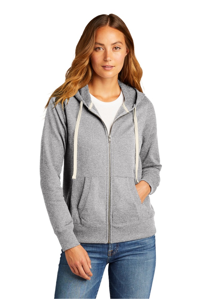 District DT8103 Women's Re-Fleece ™ Full-Zip Hoodie Front Fullsize"