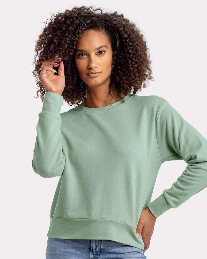 Next Level 9084 Ladies' Laguna Sueded Sweatshirt Front Fullsize"