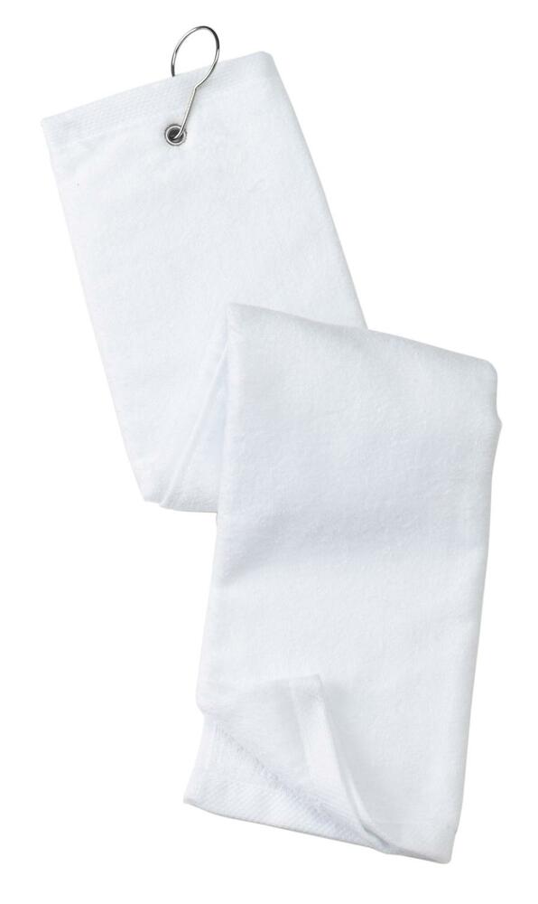 Port Authority TW50 Grommeted Tri-Fold Golf Towel Front Fullsize"