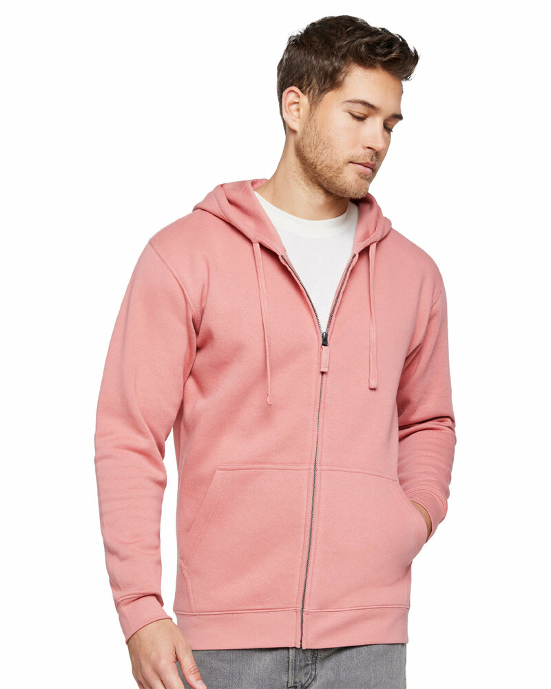 lat l6927 unisex full-zip hooded sweatshirt Front Fullsize