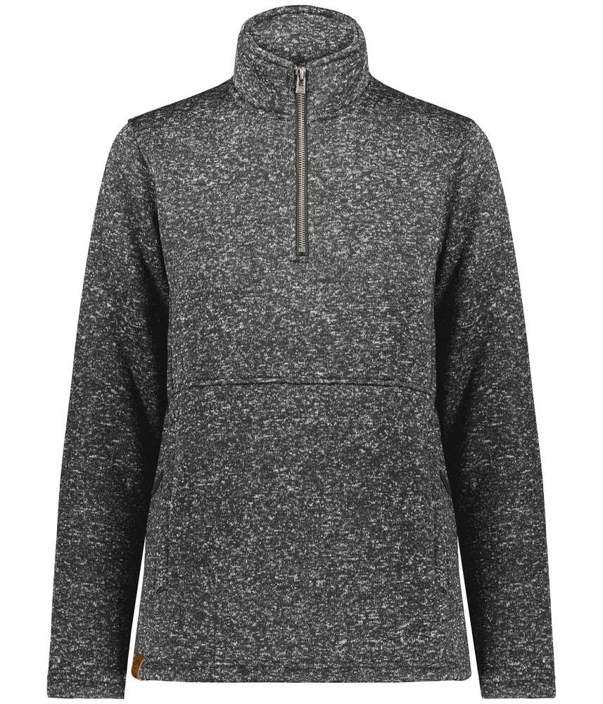Holloway 223740 Ladies Alpine Sweater Fleece 1/4 Zip Pullover Front Fullsize"