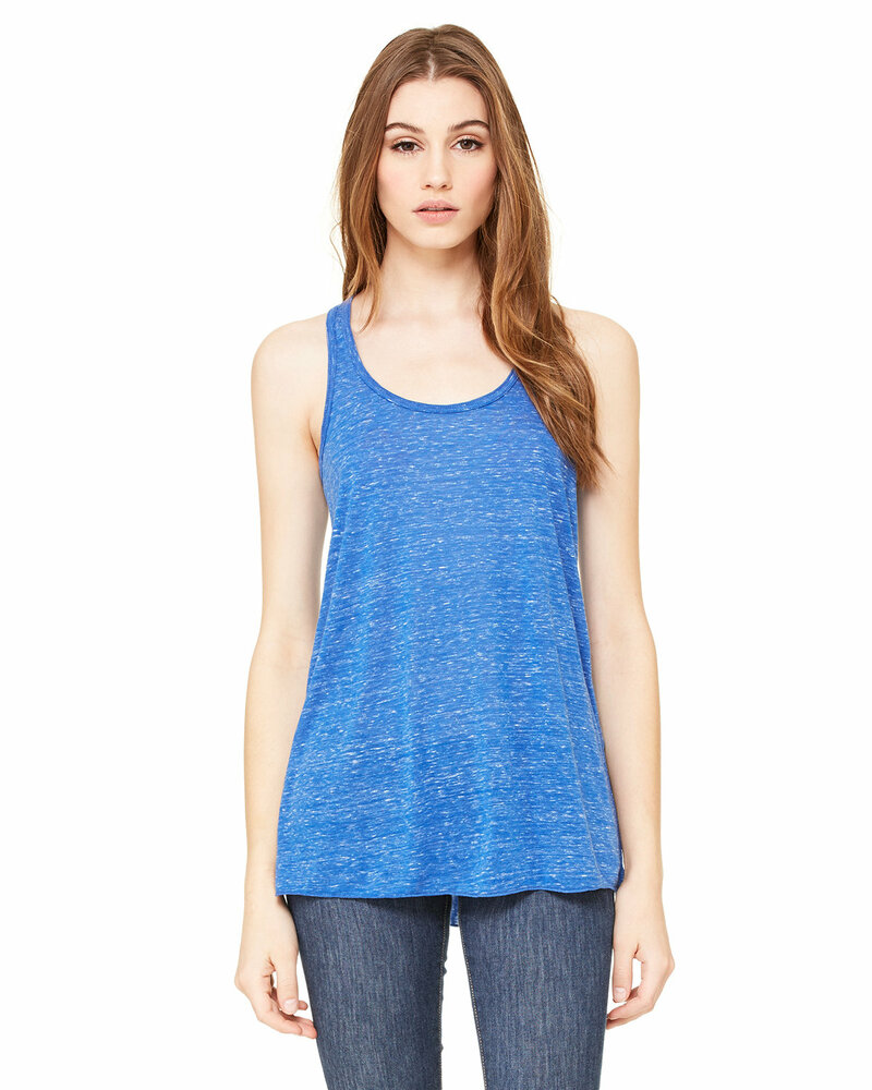 bella + canvas b8800 ladies' flowy racerback tank Front Fullsize