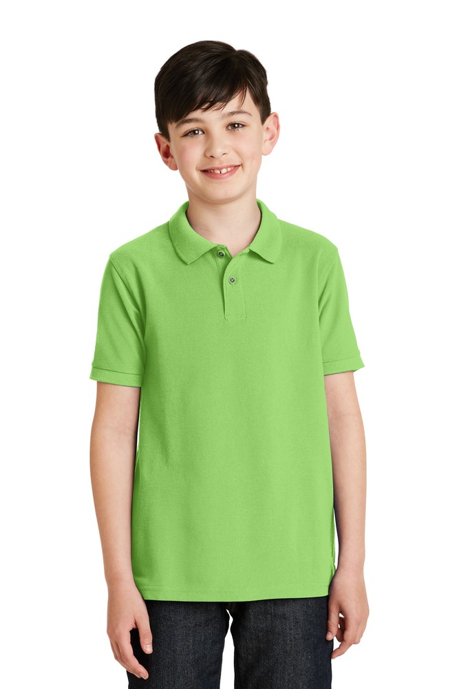 port authority y500 youth silk touch™ polo Front Fullsize