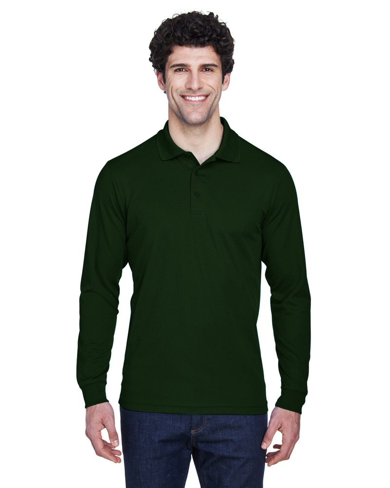 CORE365 88192 Men's Pinnacle Performance Long-Sleeve Piqué Polo Front Fullsize"