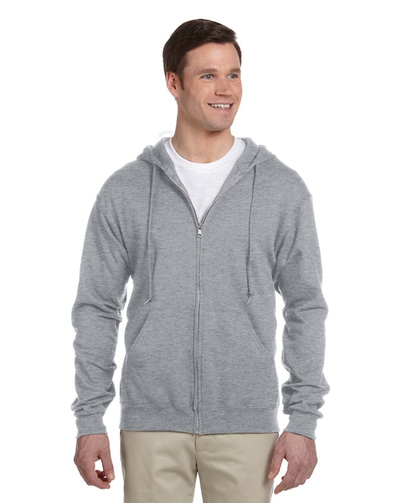 Jerzees 993 Adult 8 oz. NuBlend® Fleece Full-Zip Hooded Sweatshirt Front Fullsize"