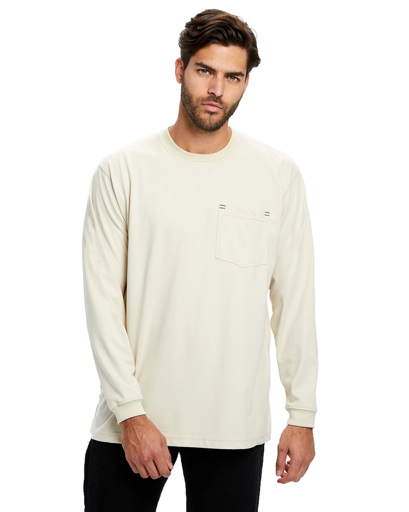 us blanks us5544 men's flame resistant long sleeve pocket t-shirt Front Fullsize