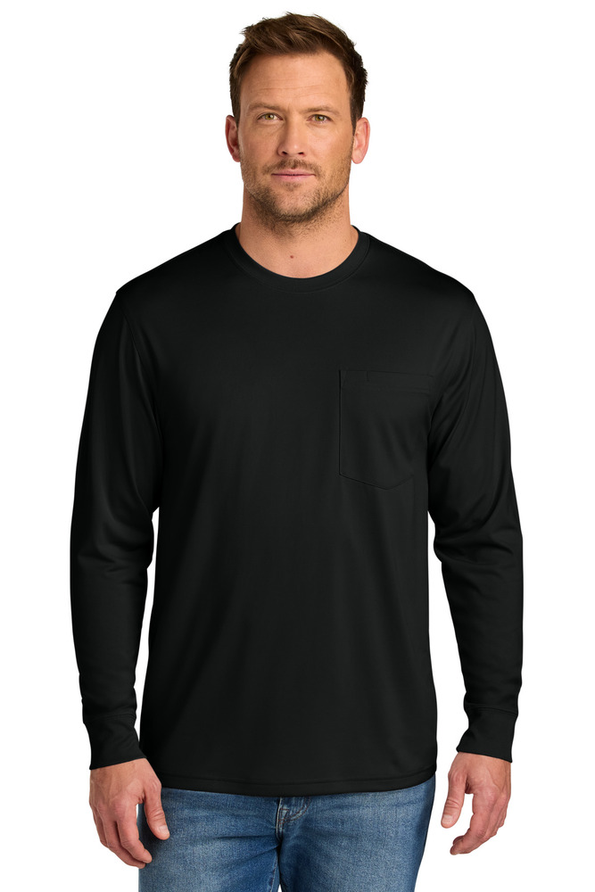 CornerStone CS440LSP Workwear Pro Long Sleeve Pocket Tee Front Fullsize"