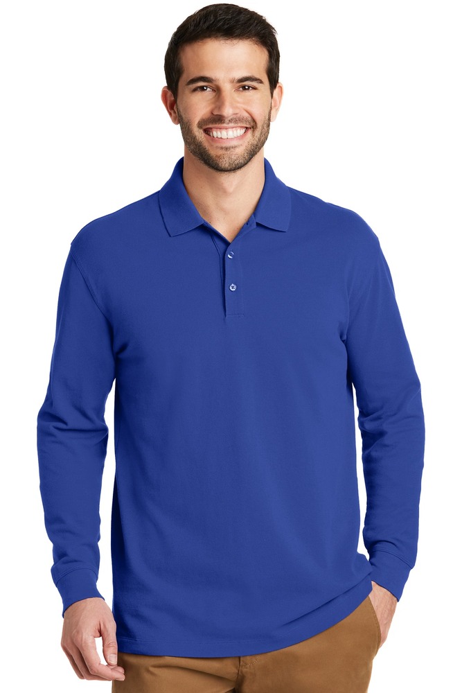 port authority k8000ls ezcotton ® long sleeve polo Front Fullsize