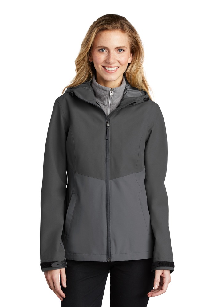 port authority l406 ladies tech rain jacket Front Fullsize