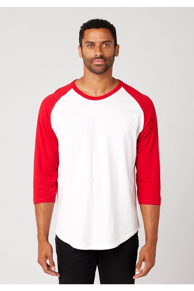 Cotton Heritage MC1190 3/4 Sleeve Baseball Tee Front Fullsize"