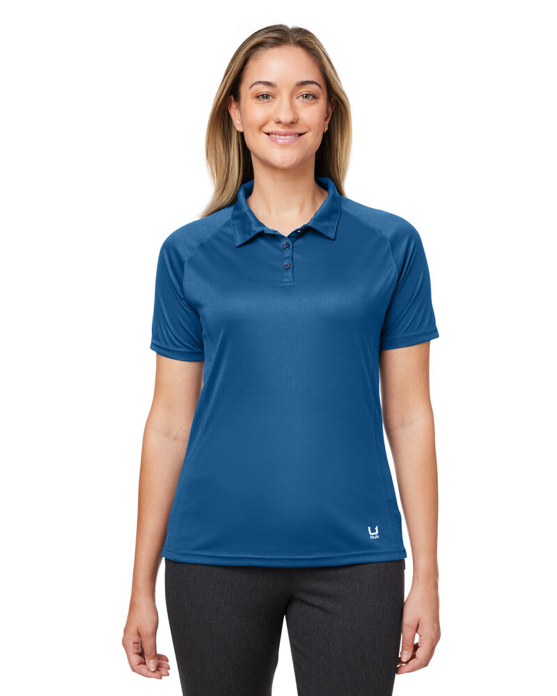 HUK H612L03 Ladies' Lopro Solid Performance Polo Front Fullsize"