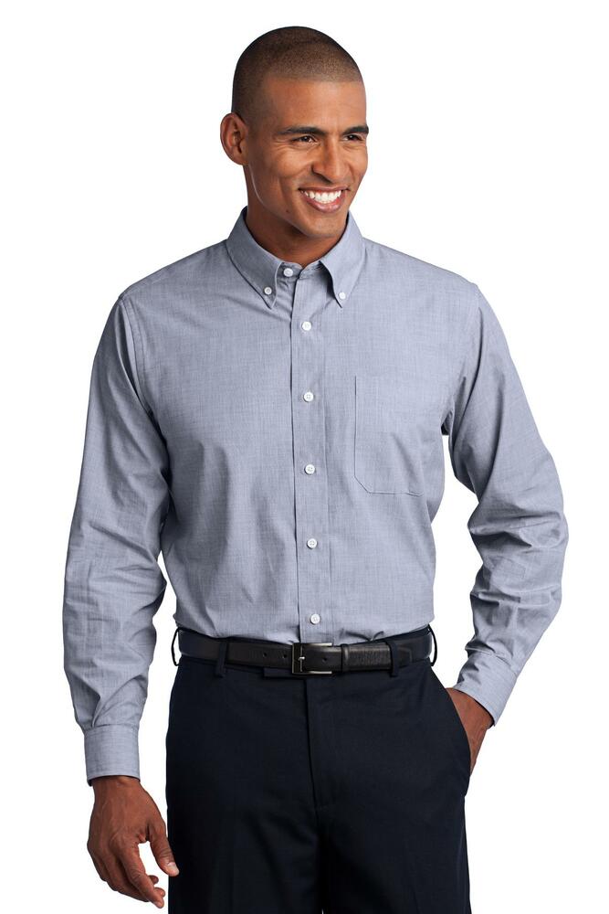 Port Authority S640 Crosshatch Easy Care Shirt Front Fullsize"