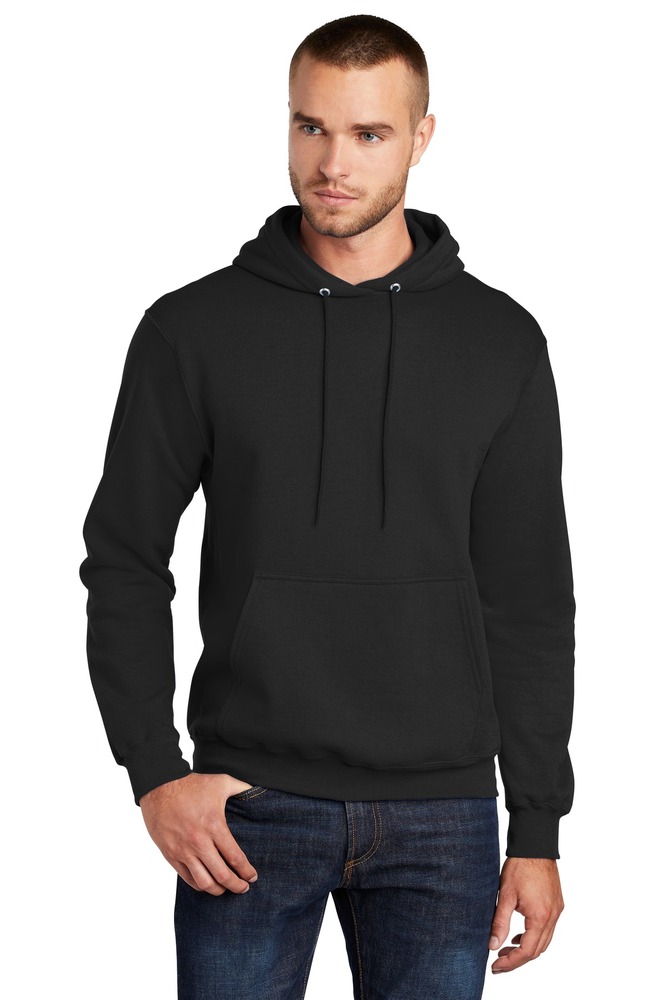port & company pc78ht tall core fleece pullover hooded sweatshirt Front Fullsize