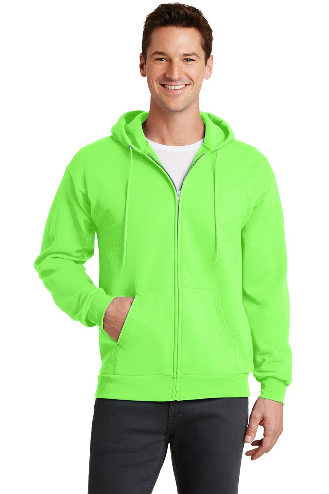 Port & Company PC78ZH Core Fleece Full-Zip Hooded Sweatshirt Front Fullsize"