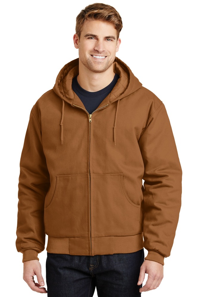 cornerstone j763h duck cloth hooded work jacket Front Fullsize