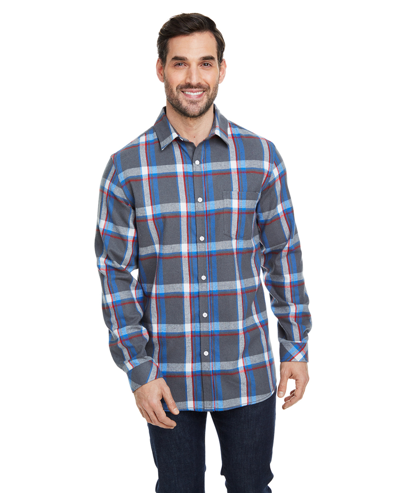 burnside b8212 woven plaid flannel with biased pocket Front Fullsize