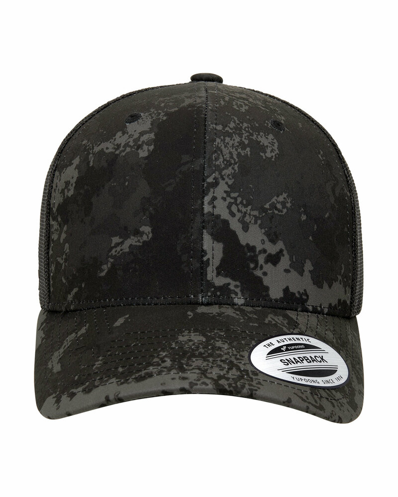 yupoong 6606vc classics® veil® camo retro trucker hat Front Fullsize