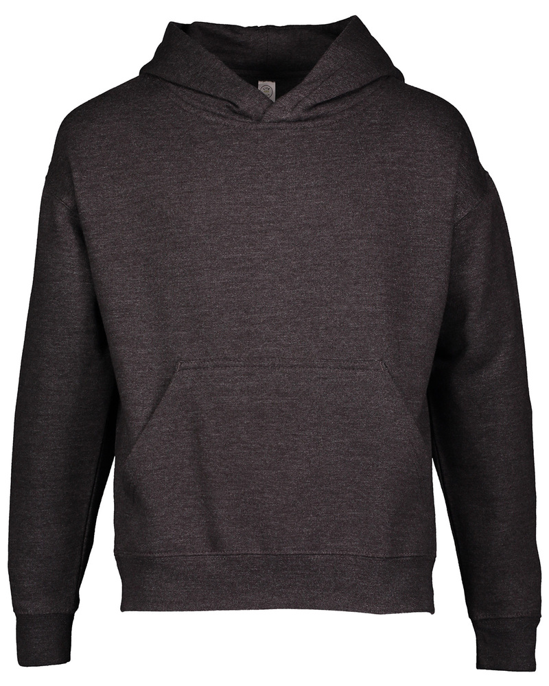 LAT 2296 Youth Fleece Hoodie Sweatshirt Front Fullsize"