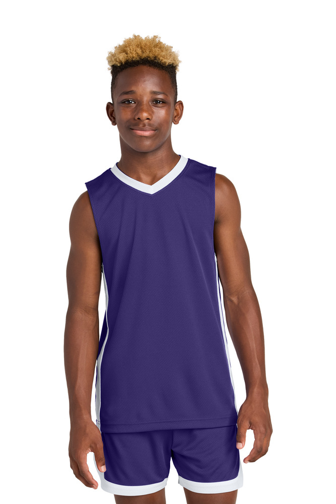 Sport-Tek YST900 Youth Rival Basketball Rev Jersey Front Fullsize"