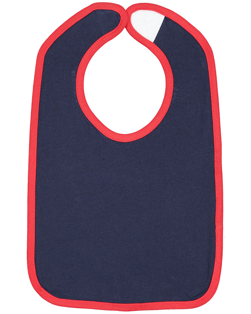 Rabbit Skins RS1004 Infant Contrast Trim Bib Front Fullsize"