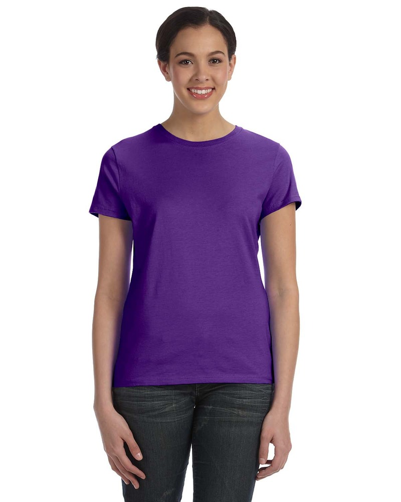Hanes SL04 Ladies Nano-T ® Cotton T-Shirt Front Fullsize"