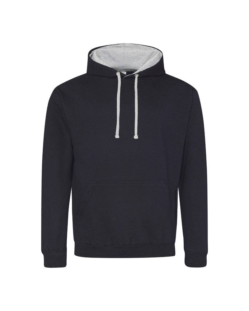 Just Hoods By AWDis JHA003 Adult 80/20 Midweight Varsity Contrast Hooded Sweatshirt Front Fullsize"
