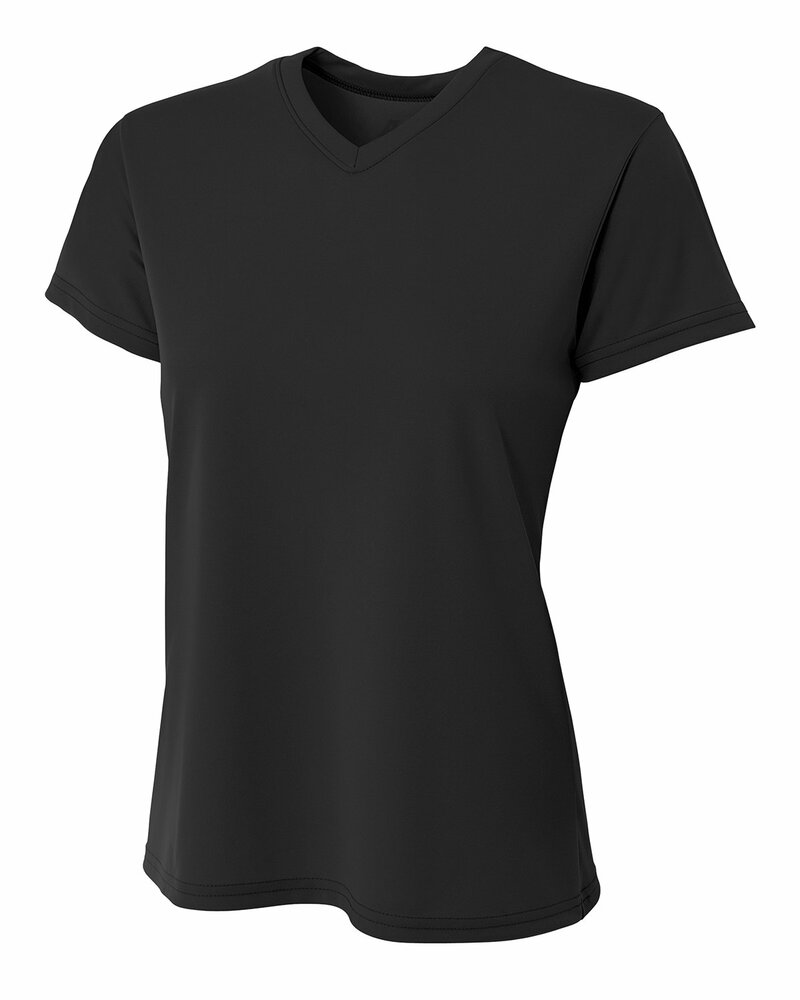 a4 nw3402 ladies' sprint performance v-neck t-shirt Front Fullsize