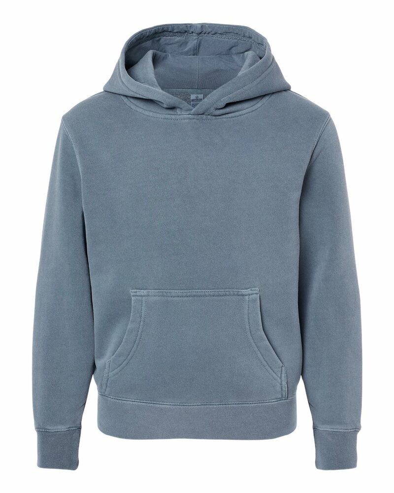 independent trading co. prm1500y youth midweight pigment-dyed hooded sweatshirt Front Fullsize