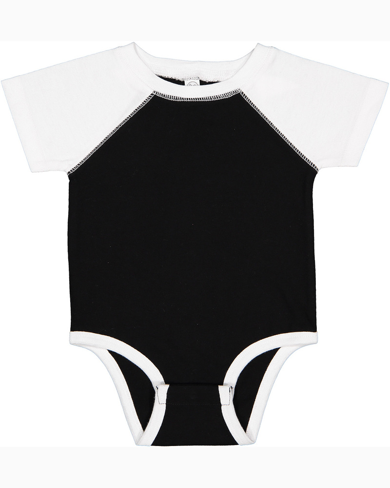 rabbit skins rs4430 infant baseball fine jersey bodysuit Front Fullsize