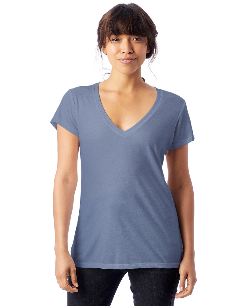 alternative 2894b2 ladies' slinky-jersey v-neck t-shirt Front Fullsize