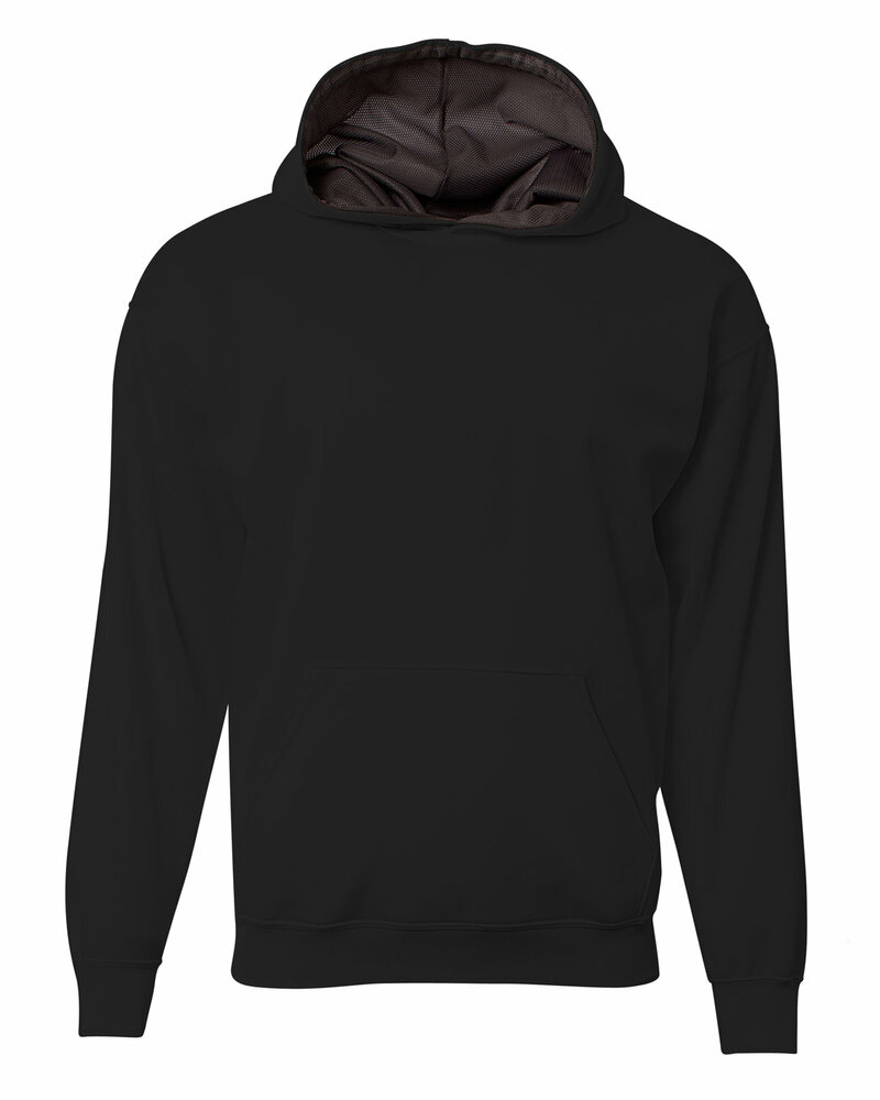 a4 nb4279 youth sprint fleece hooded sweatshirt Front Fullsize