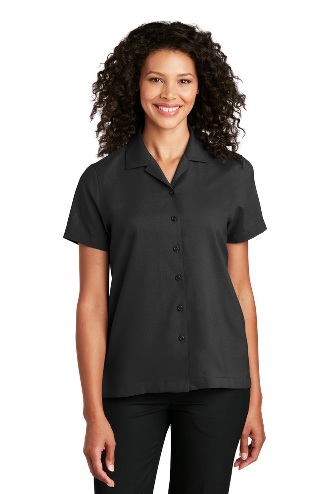 port authority lw400 ladies short sleeve performance staff shirt Front Fullsize