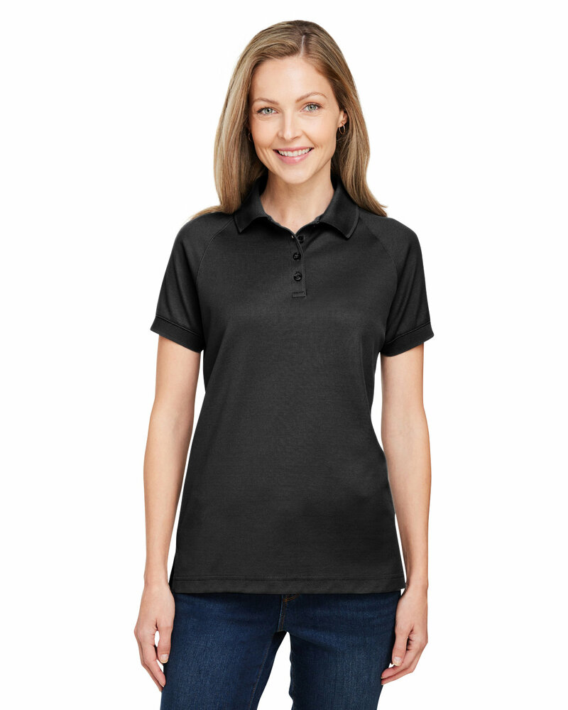 harriton m208w ladies' charge snag and soil protect polo Front Fullsize