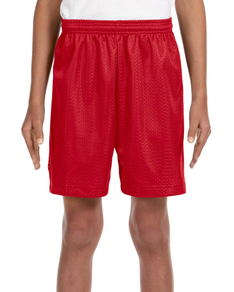A4 NB5301 Youth Six Inch Inseam Mesh Short Front Fullsize"