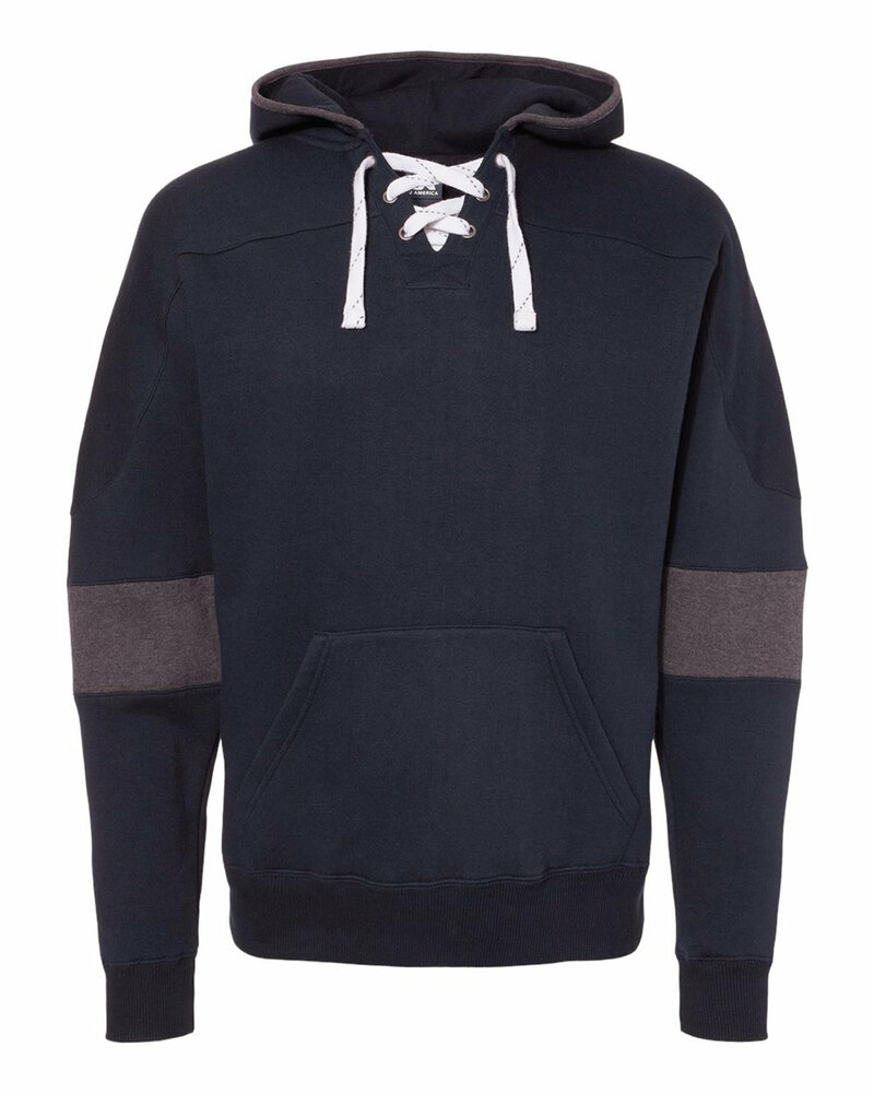 j america ja8832 unisex sport lace mvp pullover hooded sweatshirt Front Fullsize
