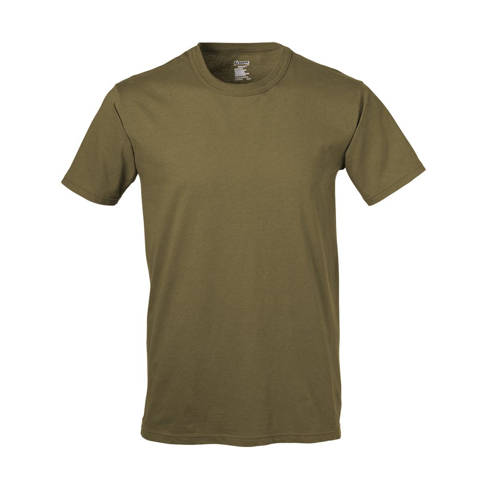 soffe 682m adult ringspun cotton military tee - made in the usa Front Fullsize