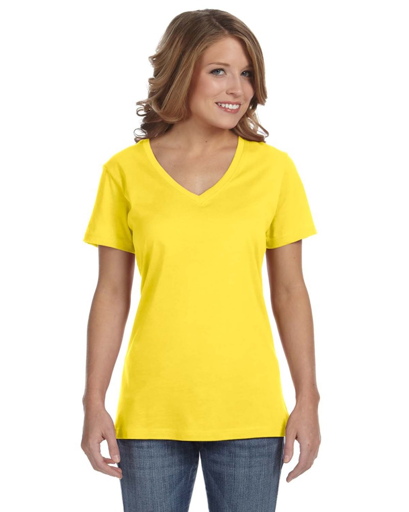 anvil 392a ladies' featherweight v-neck t-shirt Front Fullsize