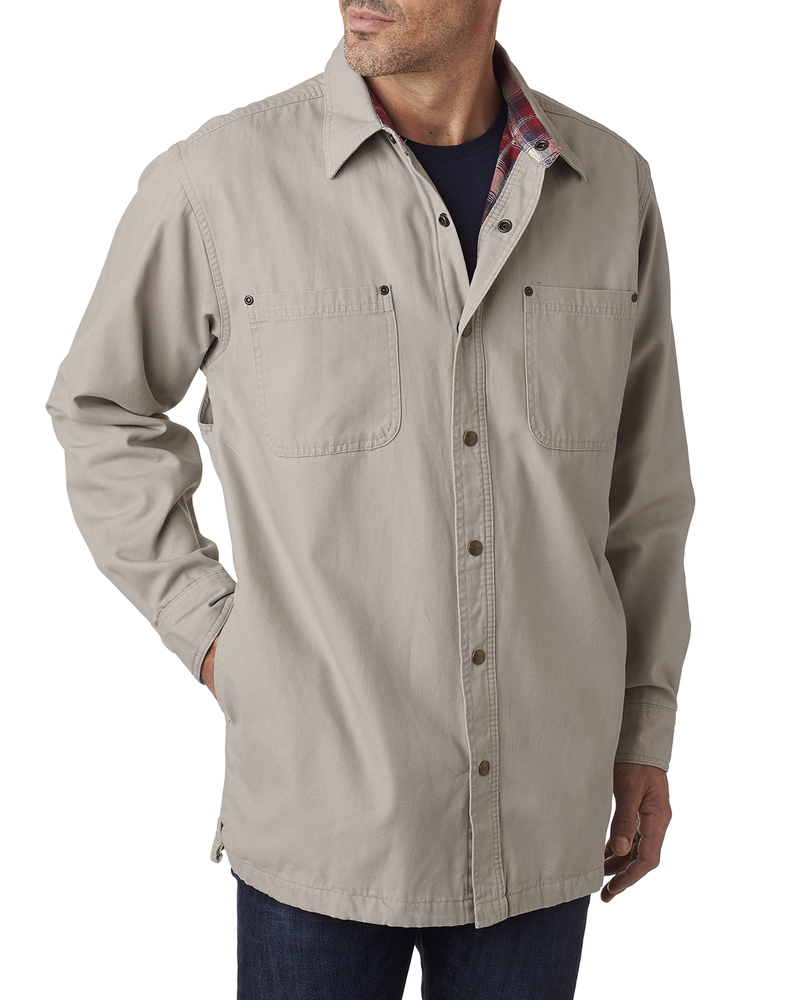 backpacker bp7006 men's canvas shirt jacket with flannel lining Front Fullsize