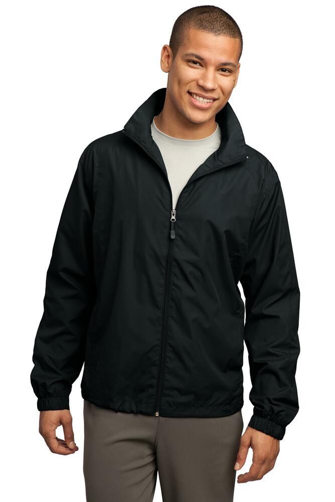 sport-tek jst70 full-zip wind jacket Front Fullsize