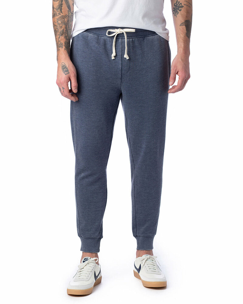 alternative 8625f men's campus burnout french terry jogger pants Front Fullsize