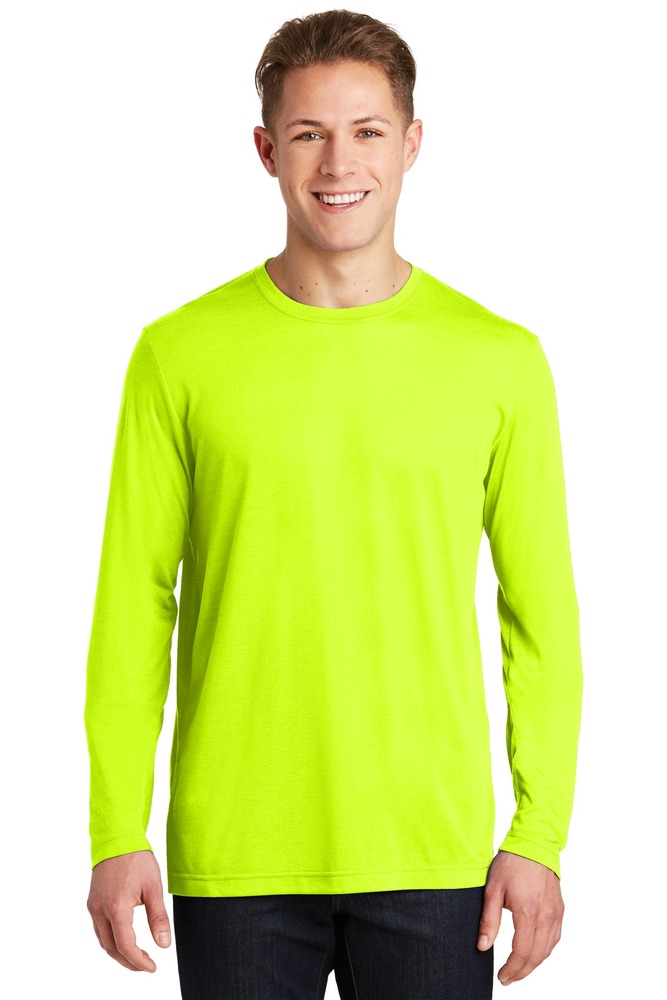 sport-tek st450ls long sleeve posicharge ® competitor ™ cotton touch ™ tee Front Fullsize