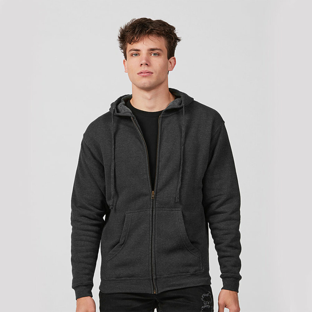 tultex t581 unisex premium fleece full-zip hooded sweatshirt Front Fullsize