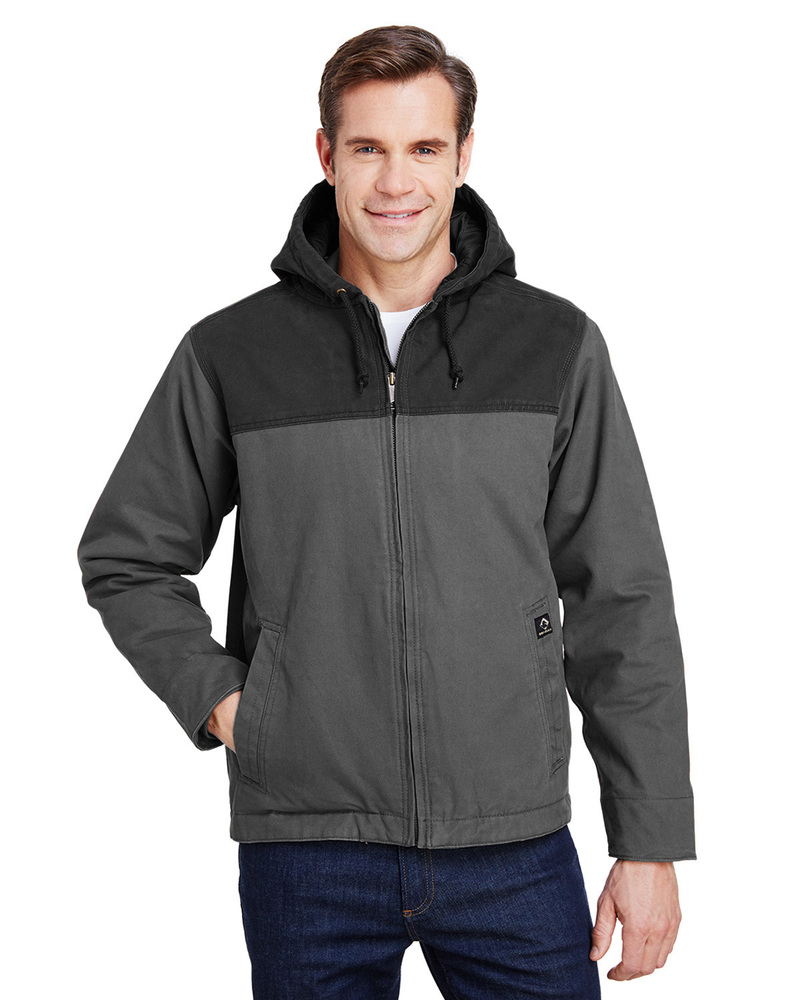 dri duck dd5058 men's 12 oz. 100% cotton canvas hooded terrain jacket Front Fullsize